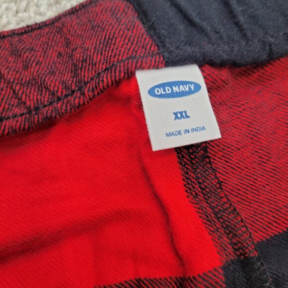 Old Navy Women's Plus Red Buffalo Plaid Checkered Flannel Black Pajama Pants XXL - Picture 4 of 7